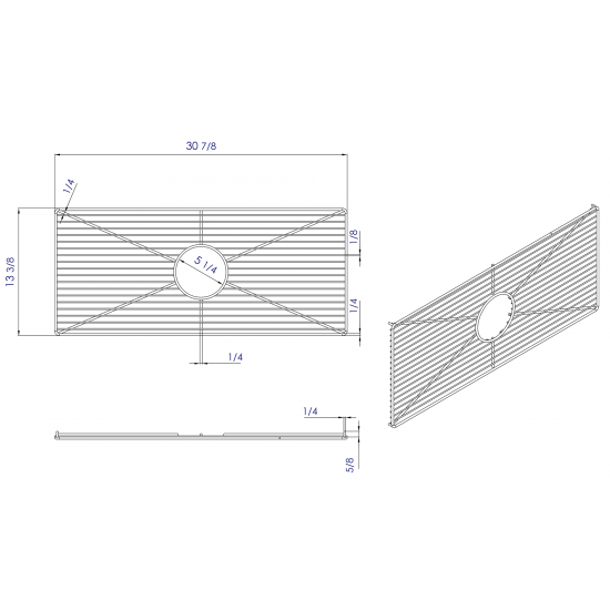 ALFI brand ABGR3618H Stainless steel kitchen sink grid for AB3618HS