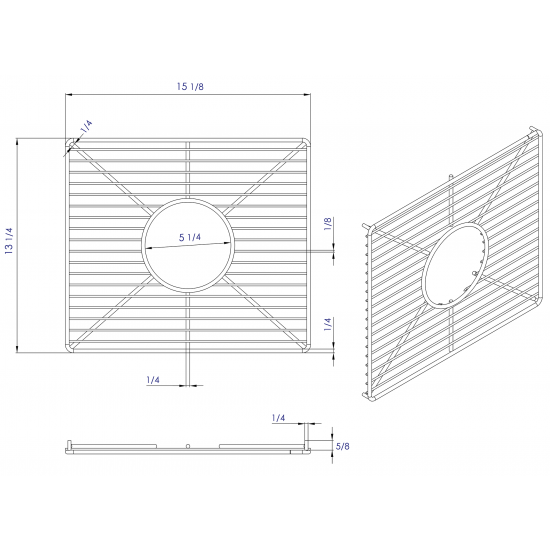 ALFI brand kitchen sink grid for large side of AB3618DB, AB3618ARCH