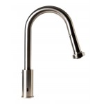 ALFI brand ABKF3262-BN Brushed Nickel Sensor Gooseneck Pull Down Kitchen Faucet