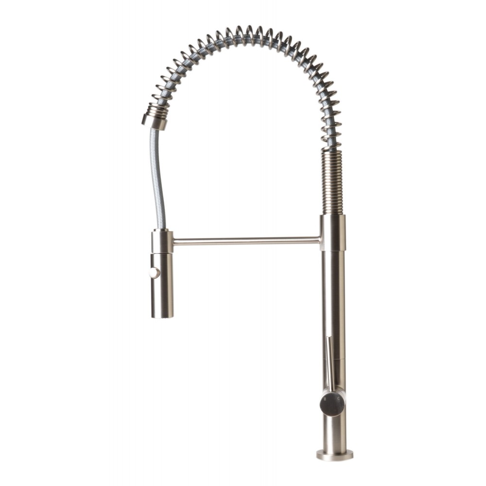 ALFI brand ABKF3732-BN Brushed Nickel Commercial Spring Kitchen Faucet