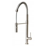 ALFI brand ABKF3732-BN Brushed Nickel Commercial Spring Kitchen Faucet