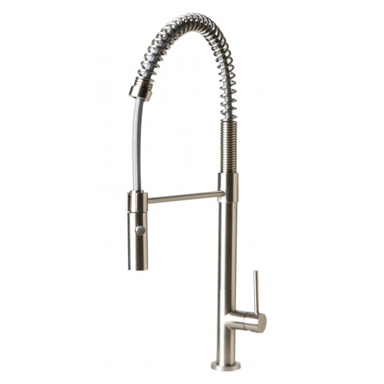 ALFI brand ABKF3732-BN Brushed Nickel Commercial Spring Kitchen Faucet