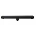 ALFI brand 24" Black Matte Stainless Steel Linear Shower Drain with Solid Cover