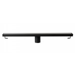 ALFI brand 24" Black Matte Stainless Steel Linear Shower Drain with Solid Cover