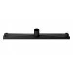 ALFI brand 24" Black Matte Stainless Steel Linear Shower Drain with Solid Cover