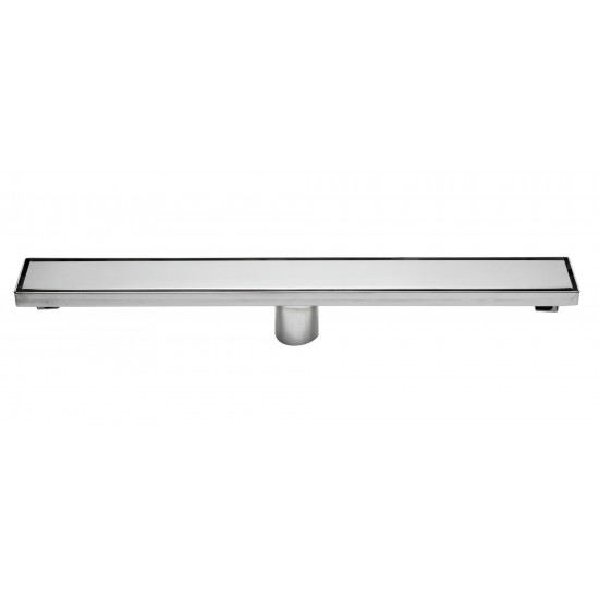 ALFI brand 24" Modern Polished Linear Shower Drain with Solid Cover