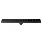 ALFI brand 24" Black Matte Stainless Steel Linear Shower Drain with Groove Holes