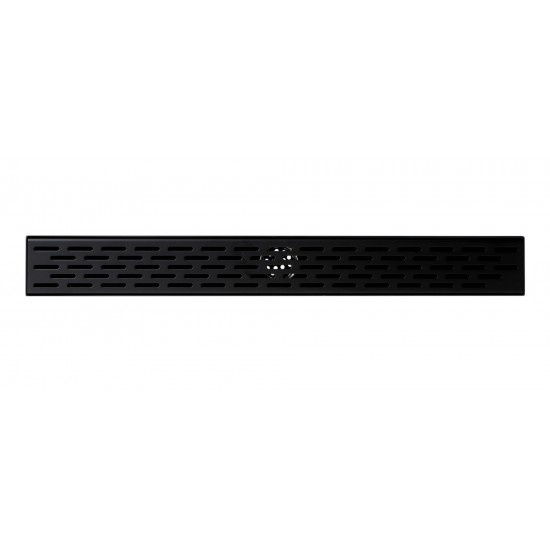 ALFI brand 24" Black Matte Stainless Steel Linear Shower Drain with Groove Holes