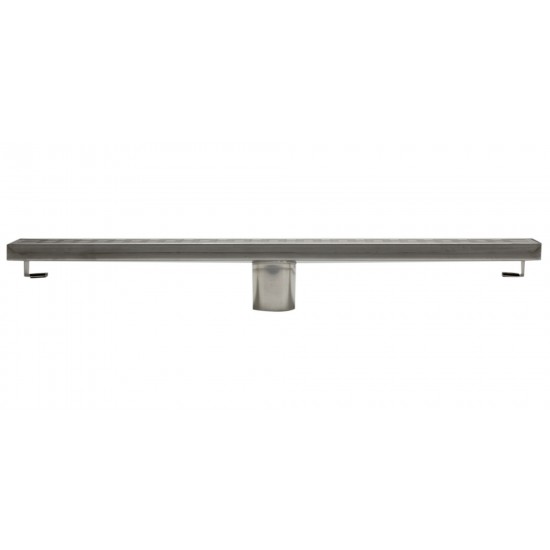 ALFI brand 24" Long Modern Stainless Steel Linear Shower Drain with Groove Holes