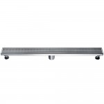 ALFI brand 32" Modern Stainless Steel Linear Shower Drain with Groove Lines