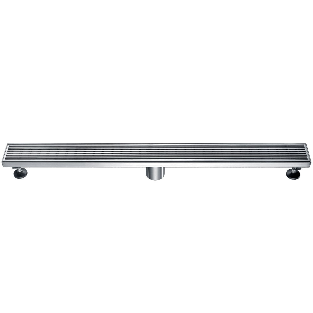 ALFI brand 32" Modern Stainless Steel Linear Shower Drain with Groove Lines