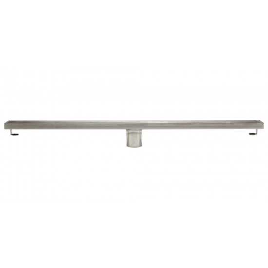 ALFI brand 32" Modern Stainless Steel Linear Shower Drain with Groove Lines