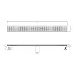 ALFI brand 32" Modern Stainless Steel Linear Shower Drain with Groove Lines