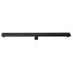 ALFI brand 36" Black Matte Stainless Steel Linear Shower Drain with Groove Holes