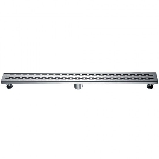 ALFI brand 36" Modern Stainless Steel Linear Shower Drain with Groove Holes