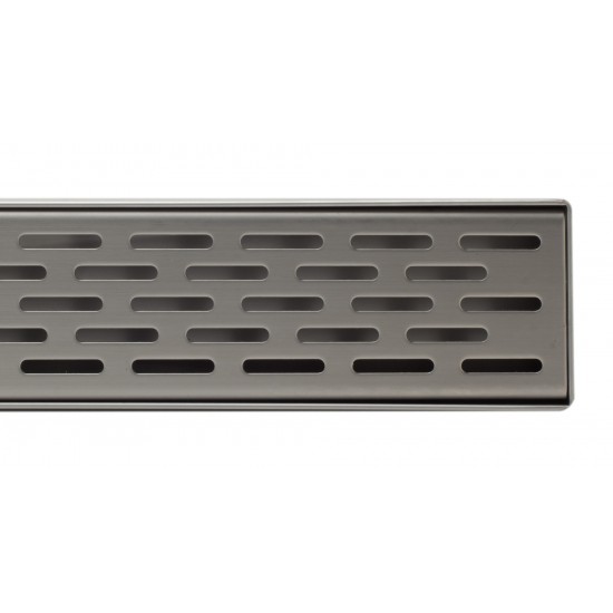 ALFI brand 36" Modern Stainless Steel Linear Shower Drain with Groove Holes