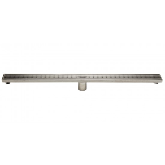 ALFI brand 36" Modern Stainless Steel Linear Shower Drain with Groove Lines