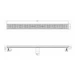 ALFI brand 36" Modern Stainless Steel Linear Shower Drain with Groove Lines