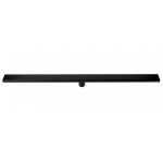 ALFI brand 47" Black Matte Steel Linear Shower Drain with Solid Cover