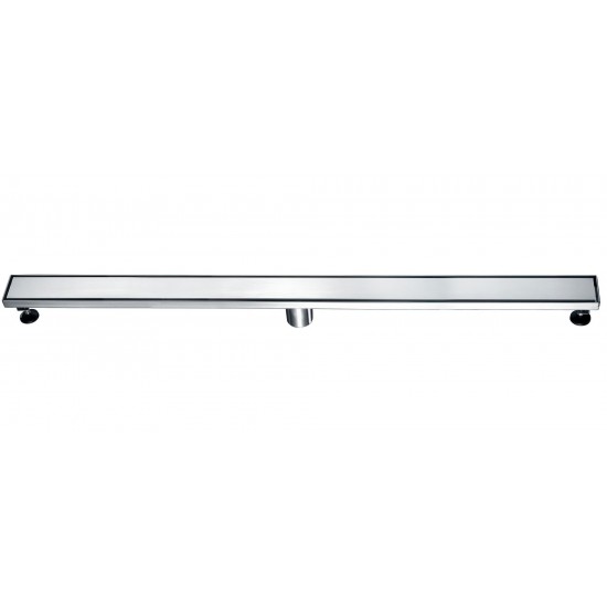 ALFI brand 47" Brushed Stainless Steel Linear Shower Drain with Solid Cover