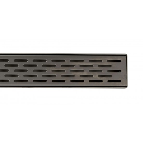 ALFI brand 59" Brushed Stainless Steel Linear Shower Drain with Groove Holes