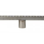 ALFI brand 59" Brushed Stainless Steel Linear Shower Drain with Groove Holes