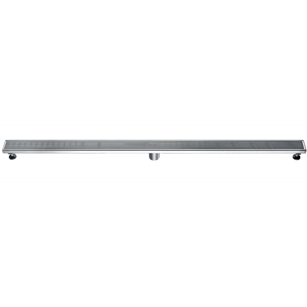 ALFI brand ABLD59D 59" Stainless Steel Linear Shower Drain with Groove Lines