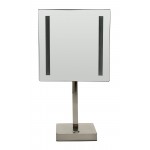 ALFI brandTabletop Square 8" 5x Magnifying Cosmetic Mirror with Light