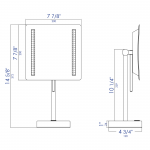 ALFI brandTabletop Square 8" 5x Magnifying Cosmetic Mirror with Light