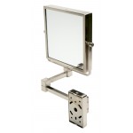 ALFI brand ABM8WS-BN 8" Square Wall Mounted 5x Magnify Cosmetic Mirror