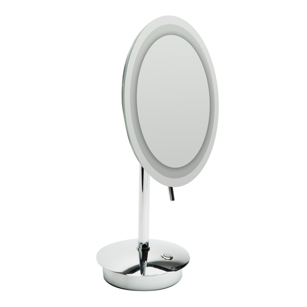 ALFI brand Tabletop Round Cosmetic Mirror with Light