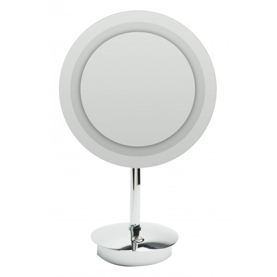 ALFI brand Tabletop Round Cosmetic Mirror with Light