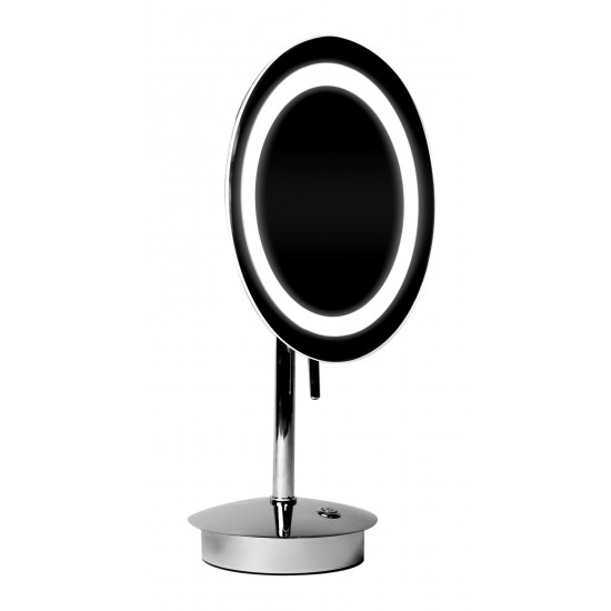 ALFI brand Tabletop Round Cosmetic Mirror with Light