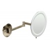 ALFI brand  Brushed Nickel Wall Mount Round Cosmetic Mirror with Light