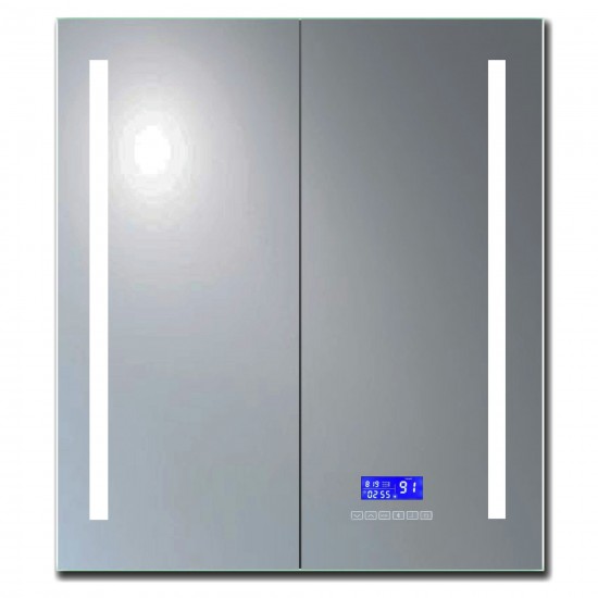 ALFI brand ABMC2630BT 26" x 30" Double Door LED Light Bluetooth Medicine Cabinet