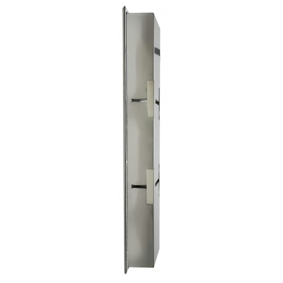 ALFI brand 8 x 36 Brushed Vertical Triple Shelf Bath Shower Niche