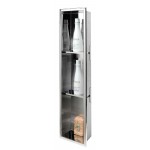 ALFI brand 8 x 36 Polished Vertical Triple Shelf Bath Shower Niche