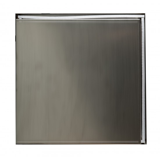 ALFI brand 16 x 16 Brushed Stainless Steel Square Single Shelf Bath Shower Niche