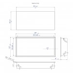 ALFI brand 24 x 12 Brushed Horizontal Single Shelf Bath Shower Niche