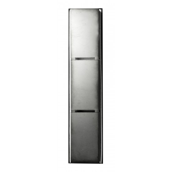 ALFI brand 8" x 36" Stainless Steel Vertical Triple Shelf Bath Shower Niche