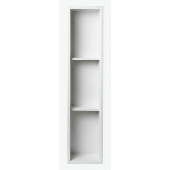 ALFI brand 8" x 36" Matte Vertical Triple Shelf Bath Shower Niche