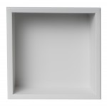 ALFI brand 12" x 12" Matte Stainless Steel Square Single Shelf Bath Shower Niche