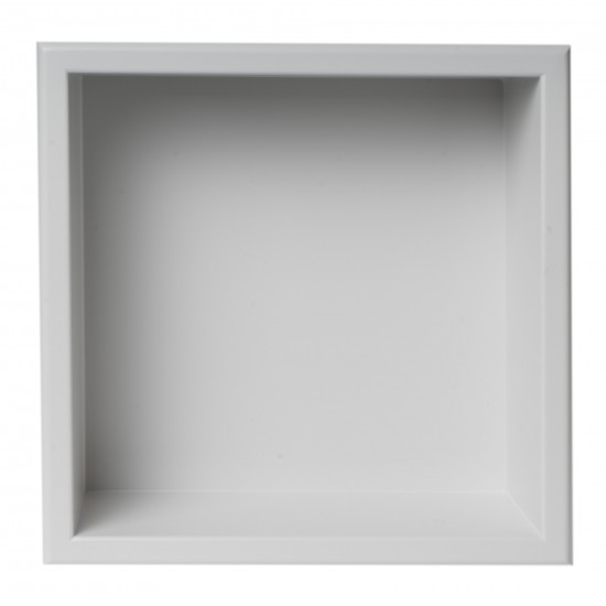 ALFI brand 12" x 12" Matte Stainless Steel Square Single Shelf Bath Shower Niche