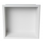 ALFI brand 12" x 12" Matte Stainless Steel Square Single Shelf Bath Shower Niche