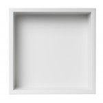 ALFI brand 16" x 16" Matte Stainless Steel Square Single Shelf Bath Shower Niche