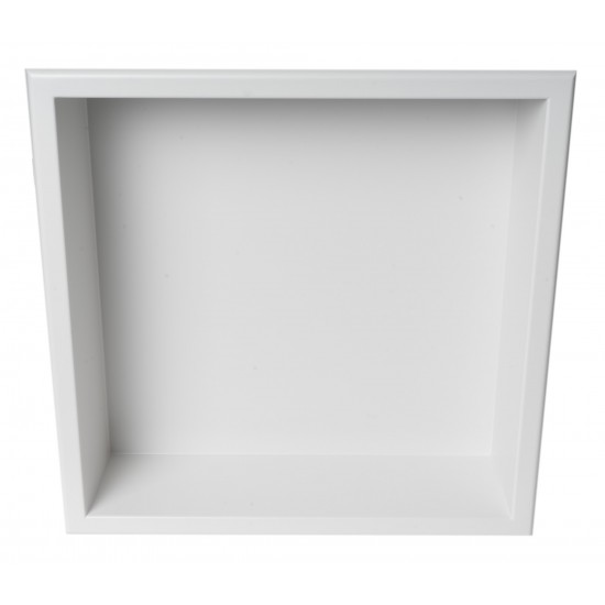 ALFI brand 16" x 16" Matte Stainless Steel Square Single Shelf Bath Shower Niche