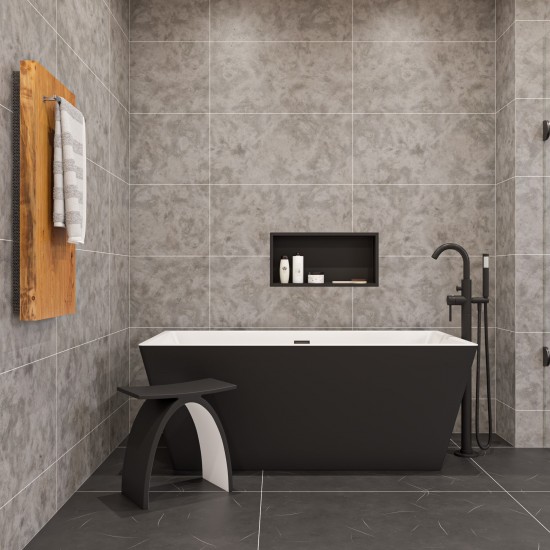ALFI brand 24 x 12 Stainless Steel Horizontal Single Shelf Bath Shower Niche