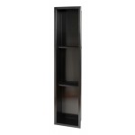 ALFI brand 8" x 36" Brushed Black PVD Vertical Triple Shelf Shower Niche