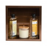 ALFI brand 12" x 12" Brushed Copper PVD Square Single Shelf Shower Niche
