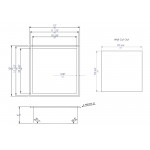 ALFI brand 12" x 12" Brushed Copper PVD Square Single Shelf Shower Niche